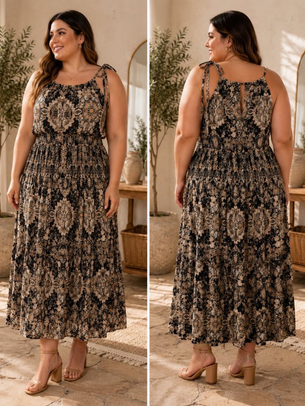 Lane Bryant Boho Paisley Maxi Dress | Size 14/16 | Sleeveless Dress | B-1837